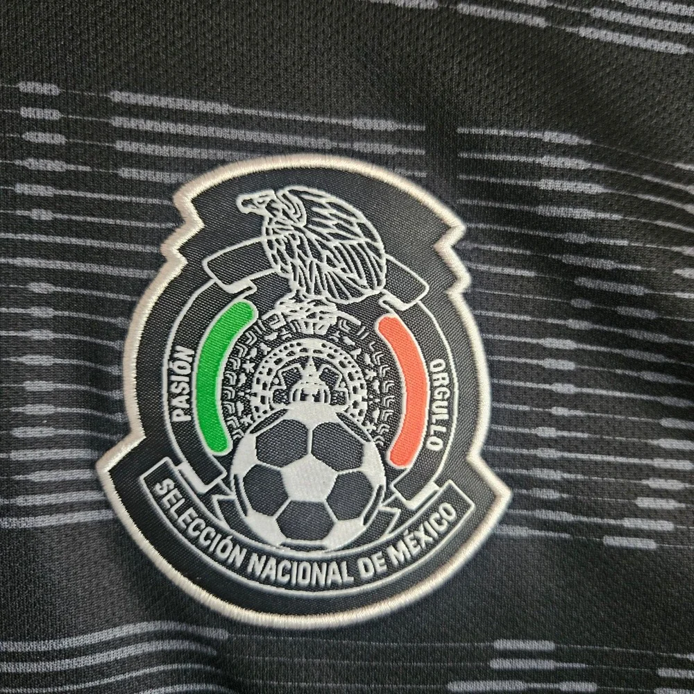 Adidas Mexico National Team Soccer Jersey Mens Medium Black Grey FMF Climalite